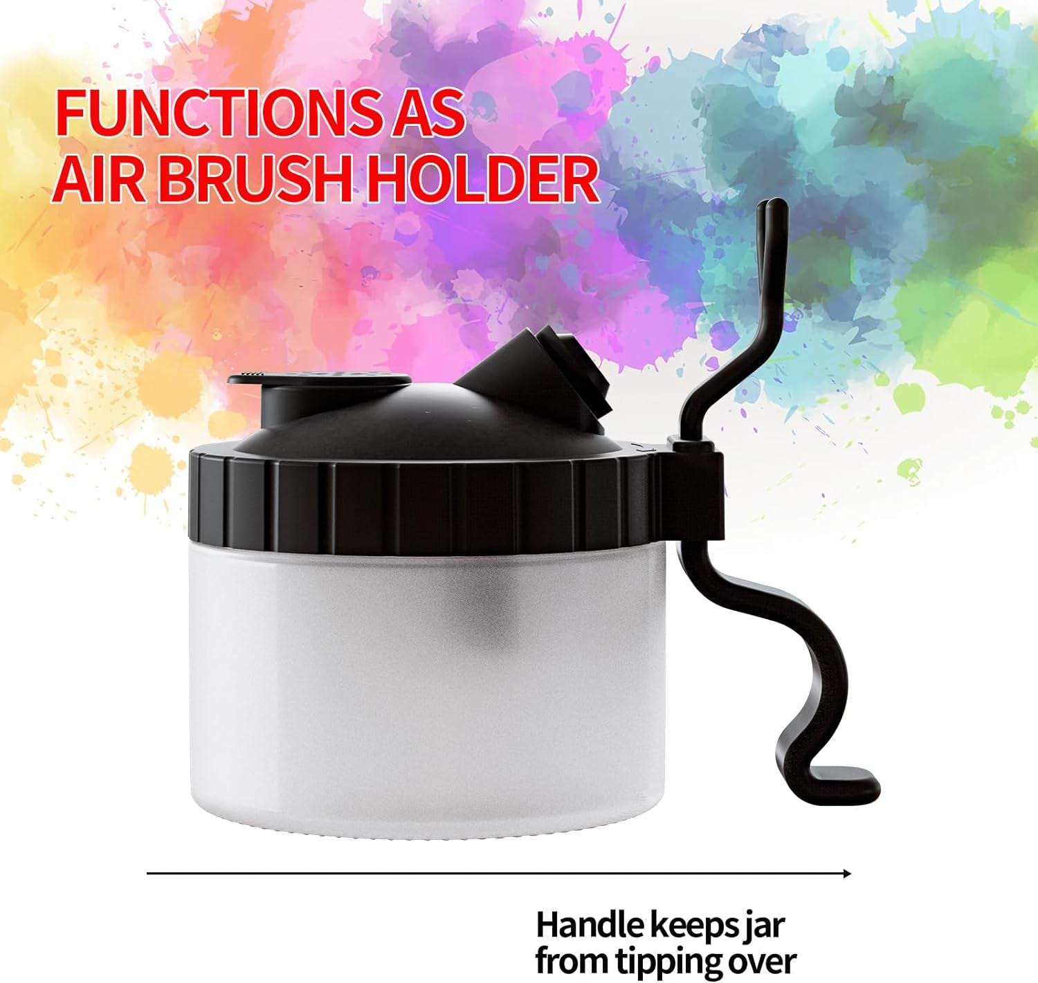 Airbrush Kit with Brush Cleaner Solution Airbrush Cleaner Kit Airbrush Holder Stand Airbrush Cleaning Pot Airbrush Spray Cleaning Efficient Cleaning of Airbrushes (Black)