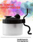 Airbrush Kit with Brush Cleaner Solution Airbrush Cleaner Kit Airbrush Holder Stand Airbrush Cleaning Pot Airbrush Spray Cleaning Efficient Cleaning of Airbrushes (Black)