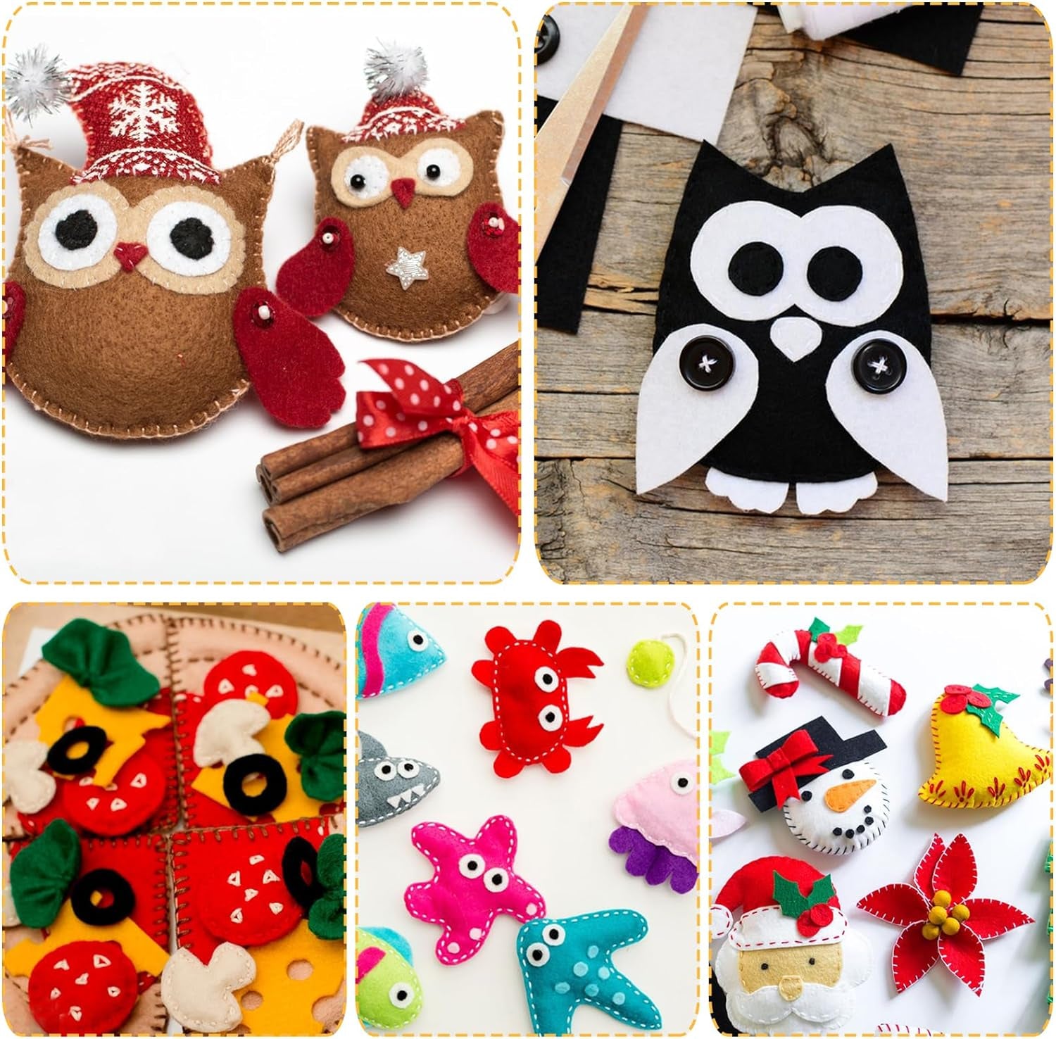 Felt Sheets for Crafts 9PCS 11.8 * 7.9In Wool Stiff Felt Sheets Soft Fabric Skin Felt DIY Patchwork Rug Arts and Crafts Fabric Pieces (Black+White+Gray)