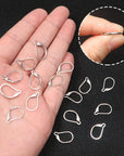 16Pcs 925 Sterling Silver Leverback Earring Hooks Hypoallergenic Interchangeable Dangle Ear Wire 10X16Mm Leverback Earring Findings for Jewelry Making