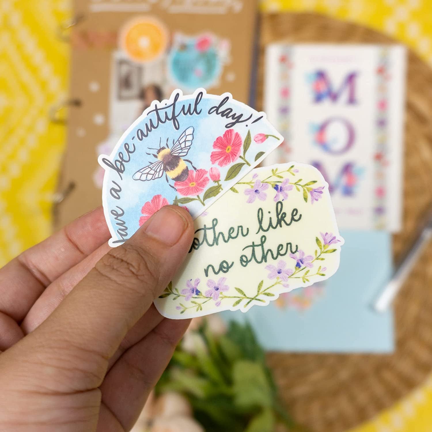 Heartfelt Mother'S Day Stickers (22 Pieces) - Floral Themed, Funny, Waterproof | Mom Stickers for Crafts, Scrapbooks, Water Bottles