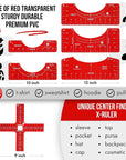 Tshirt Ruler Guide for Vinyl Alignment - T Shirt Ruler Guide for Heat Press, Shirt Measurement Tool for Heat Press, T-Shirt Ruler Centering Guide