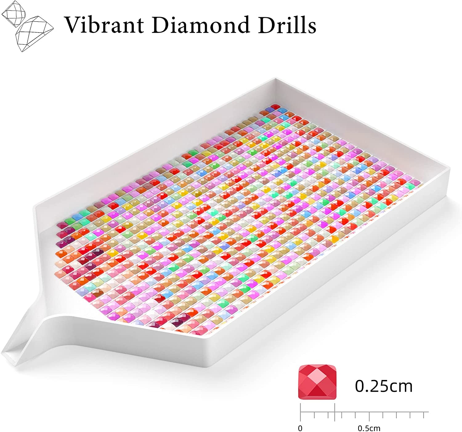 Beads for Diamond Painting Kit, 89000 Pieces 445 Colors Drills Sparkle Diamonds for Nails Diamond Art Crafts (Square Beads 200 Pcs per Bag)