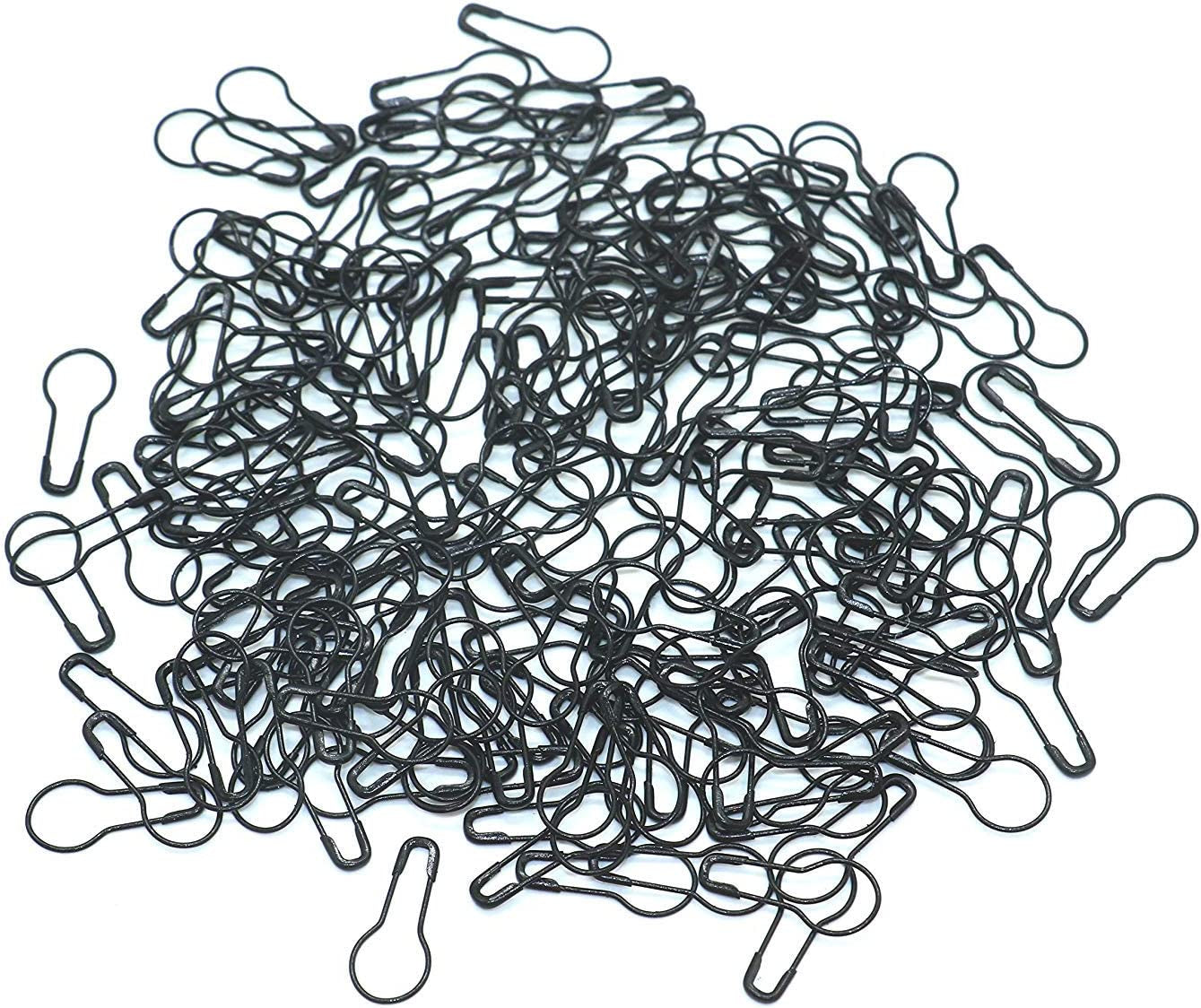 1000Pcs Metal Black Safety Pins/Gourd Pin/Bulb Pin for Clothing Crafting and Diy,Black