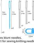 35Pcs Yarn Needle Tapestry Needles,Darning Needle Yarn Needles,Big Eye Blunt Knitting Needles with Stitch Markers for Knitting Crocheting
