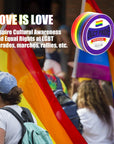 Duct Pride - Rainbow Tape | 1.88 in X 10 Yds a Roll | Vibrant Bright Colors | Easy to Tear by Hand | Arts & Crafts | DIY Projects | Gay Progress Stripe Flag LGBTQ+ Parade Gift Decorations