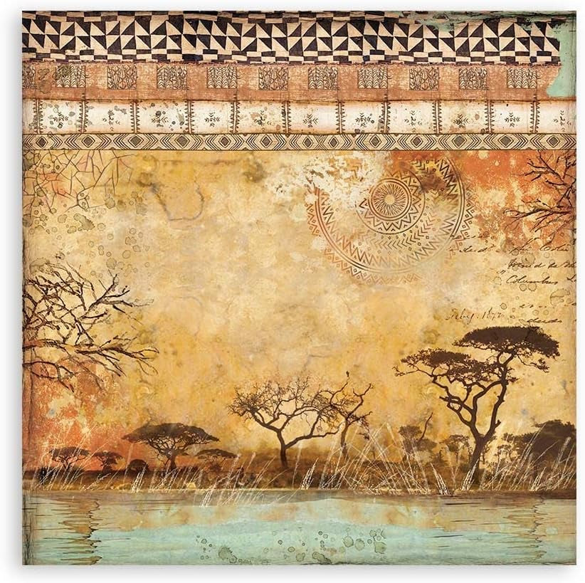 INTER, KFT Paper PAD 8X8 10PK Savana, 8 X 8 Inches, Multi-Coloured