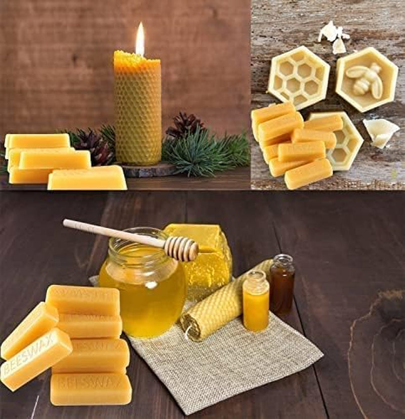 24 Yellow Beeswax Blocks, Bees Wax Making, DIY Projects, Candle Making,1 Oz Each