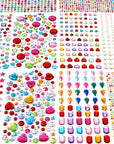 2774Pcs Gem Stickers Jewels for Crafts - Self Adhesive Rhinestone Jewel Stickers, Stick on Gems Rhinestones for Crafts, Acrylic Bling Heart Stickers, Craft Supplies for Kids