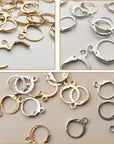 200PCS Hypoallergenic French Earring Hooks Leverback Earwires round Earring Hooks Earring Supplies Findings Ear Wire with Open Loop for Earring Designs Jewelry Making Findings