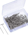 Steel T-Pins for Blocking Knitting, Modelling and Crafts 150 Pieces (2 Inch, 1-1/2 Inch, 1-1/4 Inch)