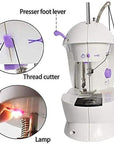 Mini Sewing Machine,Portable Sewing Machine for Beginners Adult Kids, 2-Thread 2-Speed 2-Switches Electric Crafting Mending Machine Travel Automatic Sewing Machine