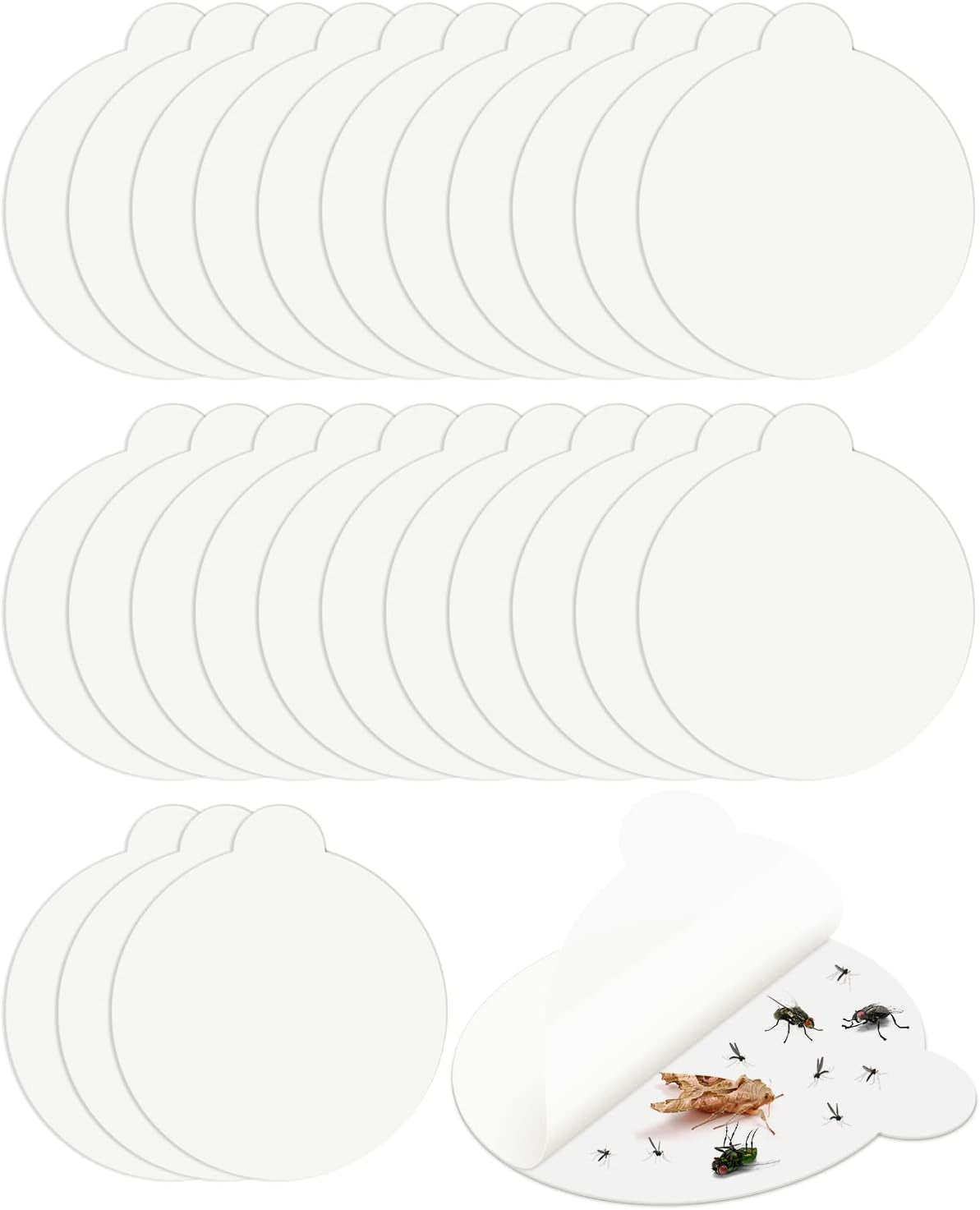 25 Pack 4.3 Inches Replacement Glue Boards, Refillable Glue Boards round Sticky Fits Most Models Indoor Outdoor Lamp, Replacement Sticky Glue Pads for Katchy, Fenun, FVOAI, MOAHUNT