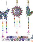 Crafts for Kids Ages 8-12, Birthday Gifts Presents for 6 7 8 9 10 11 Year Old Girls Diamond Painting Kits for Girl Toys Age 5-11 Teen Adults Wind Chimes Crystal Window Suncatcher for Home Garden Decor