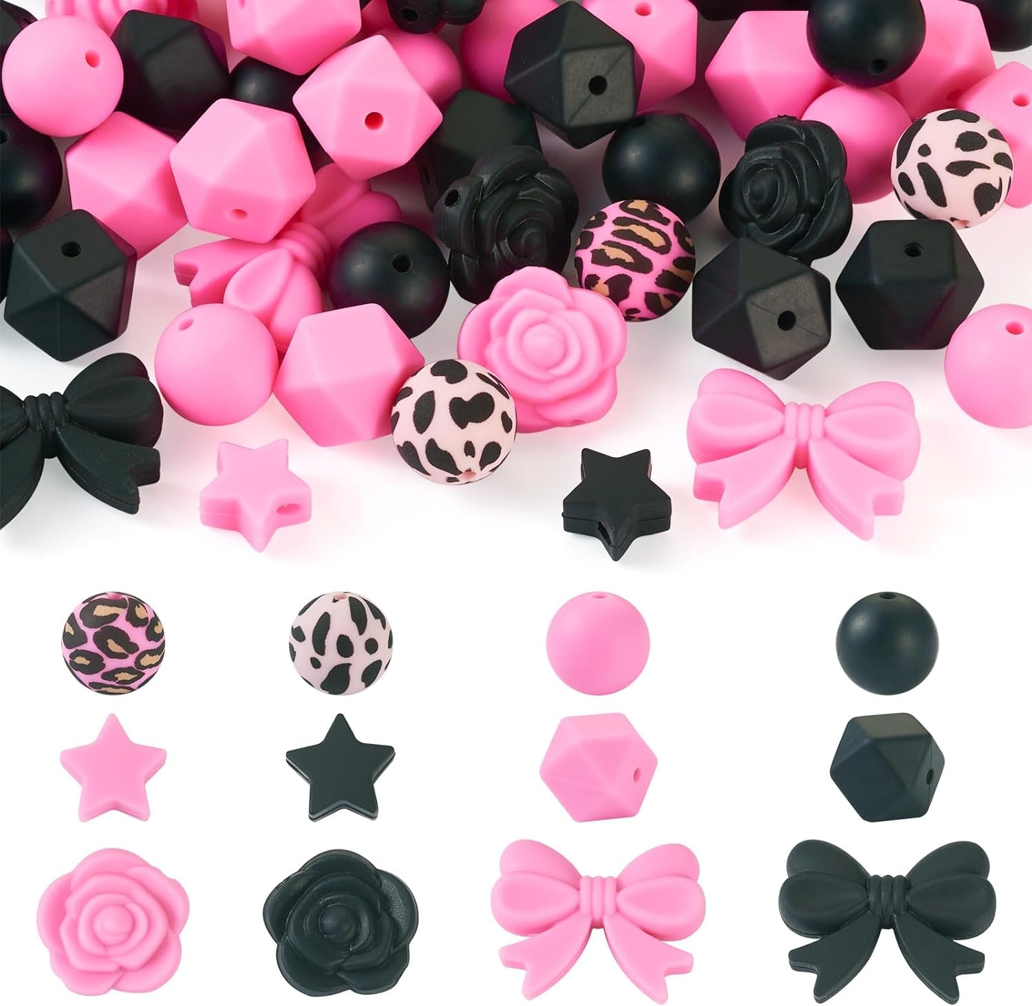 65Pcs Daisy Flower Silicone Focal Beads Yellow Silicone Rubber Beads Summer Focal Bracelet Beads Glass Rhinestone Beads for Necklace Spring’S Festival Jewelry Making