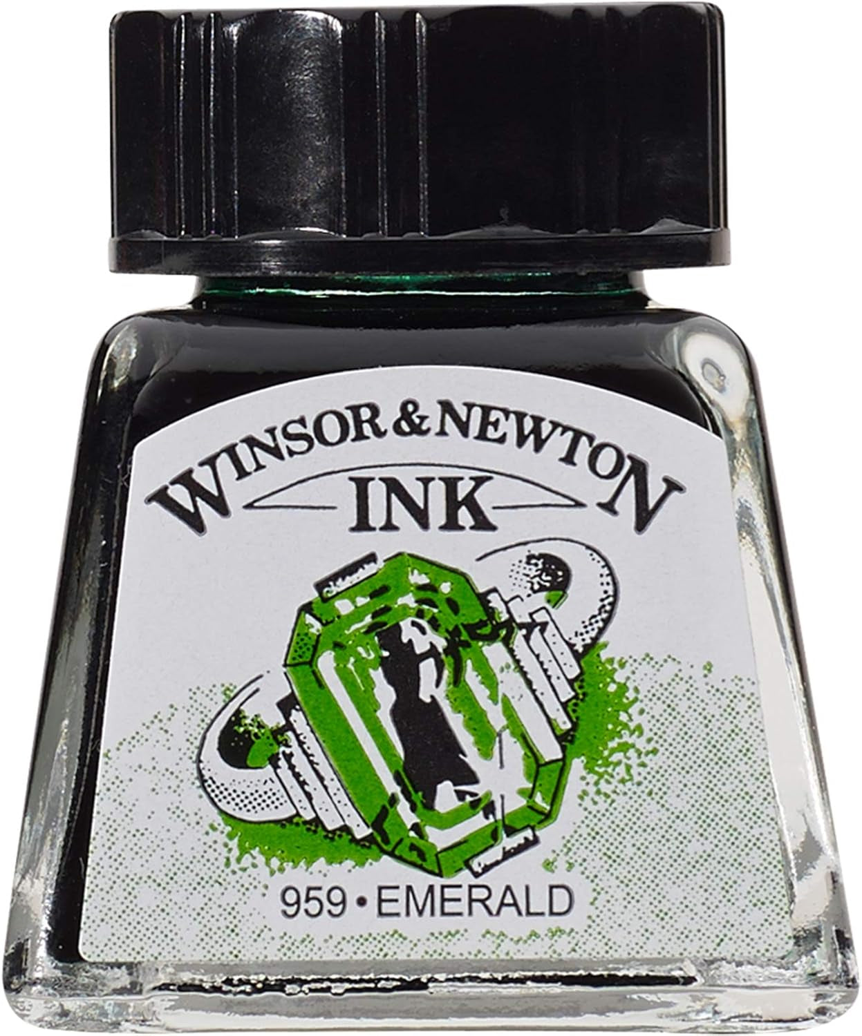 Drawing Ink, 30Ml Bottle, Black Dropper Cap