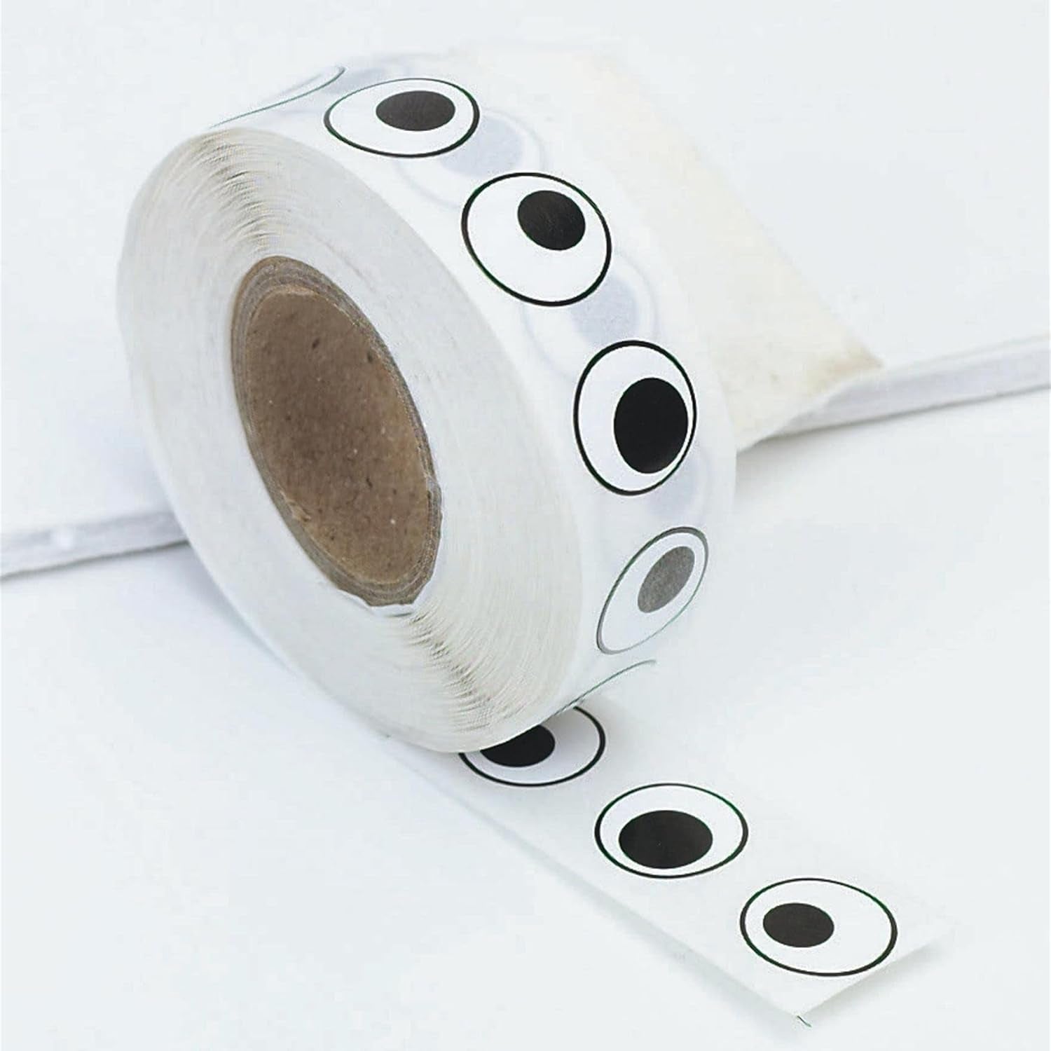 S&S Worldewide Black Wiggly Eye Stickers. Self-Adhesive Assorted Paper Eye Stickers for Crafts, Kids Love Wiggly Eyes, No Glue Necessary. 5/8" Diameter. Roll of 1,000.