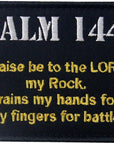 Tactical Psalm 144:1 BNW Patch Combat Badge Morale Applique Embroidered Fastener Hook & Loop Emblem