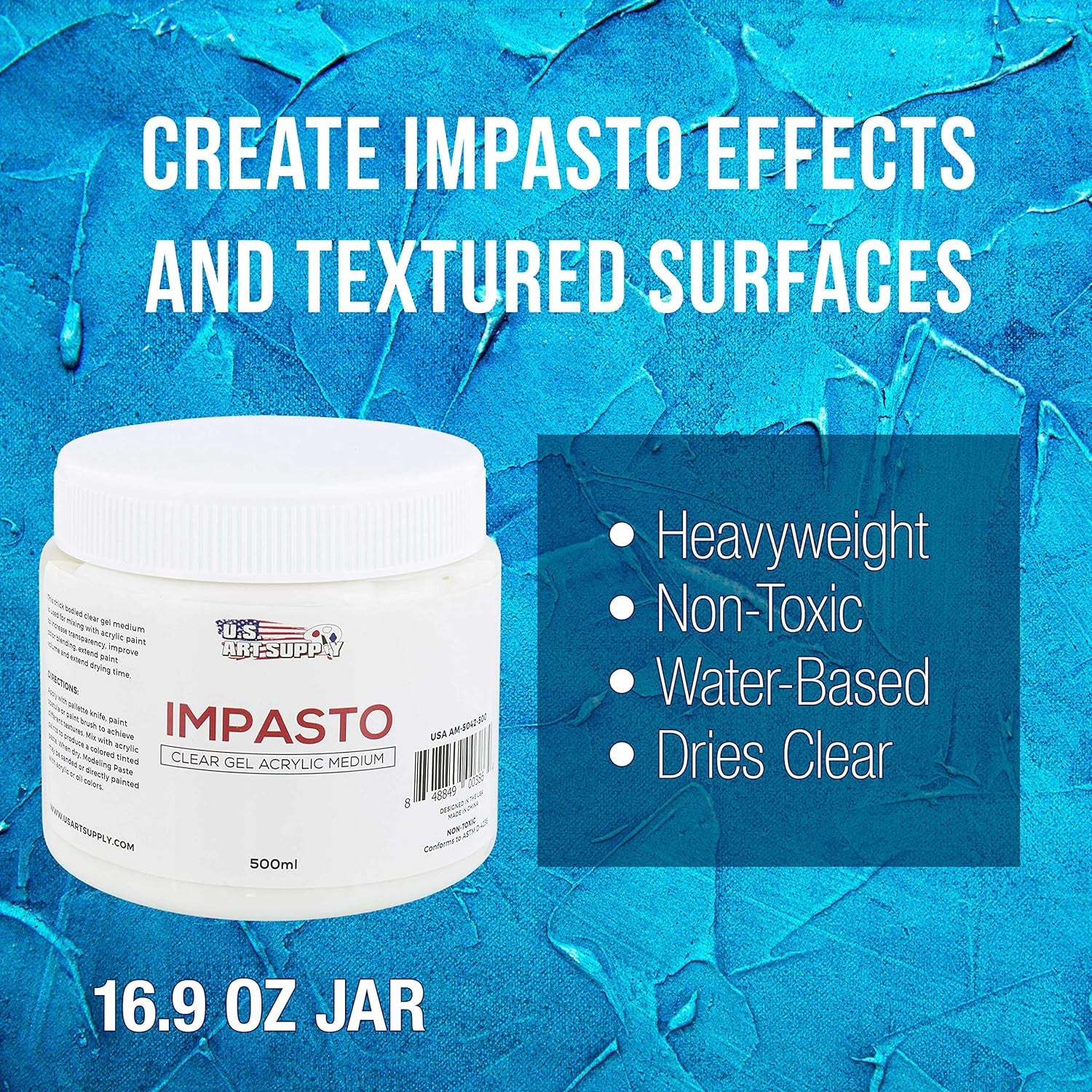 Impasto Clear Gel Acrylic Medium, 500Ml Tub