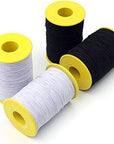 (2 Rolls) White and Black Elastic Thread 547 Yard Package 0.5Mm Thickness