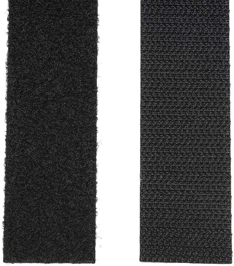 1 Inch Hook and Loop Tape Sticky Back - 5.5 Yards (16.5 Feet) - Strips Adhesive Heavy Duty Black Roll (1 Inch * 16.5 Ft)