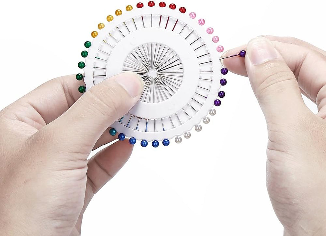 480 Pieces Multicolor Sewing Pins Straight Quilting Pearl Head Pins for Christmas and Other Crafts Making