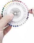 480 Pieces Multicolor Sewing Pins Straight Quilting Pearl Head Pins for Christmas and Other Crafts Making