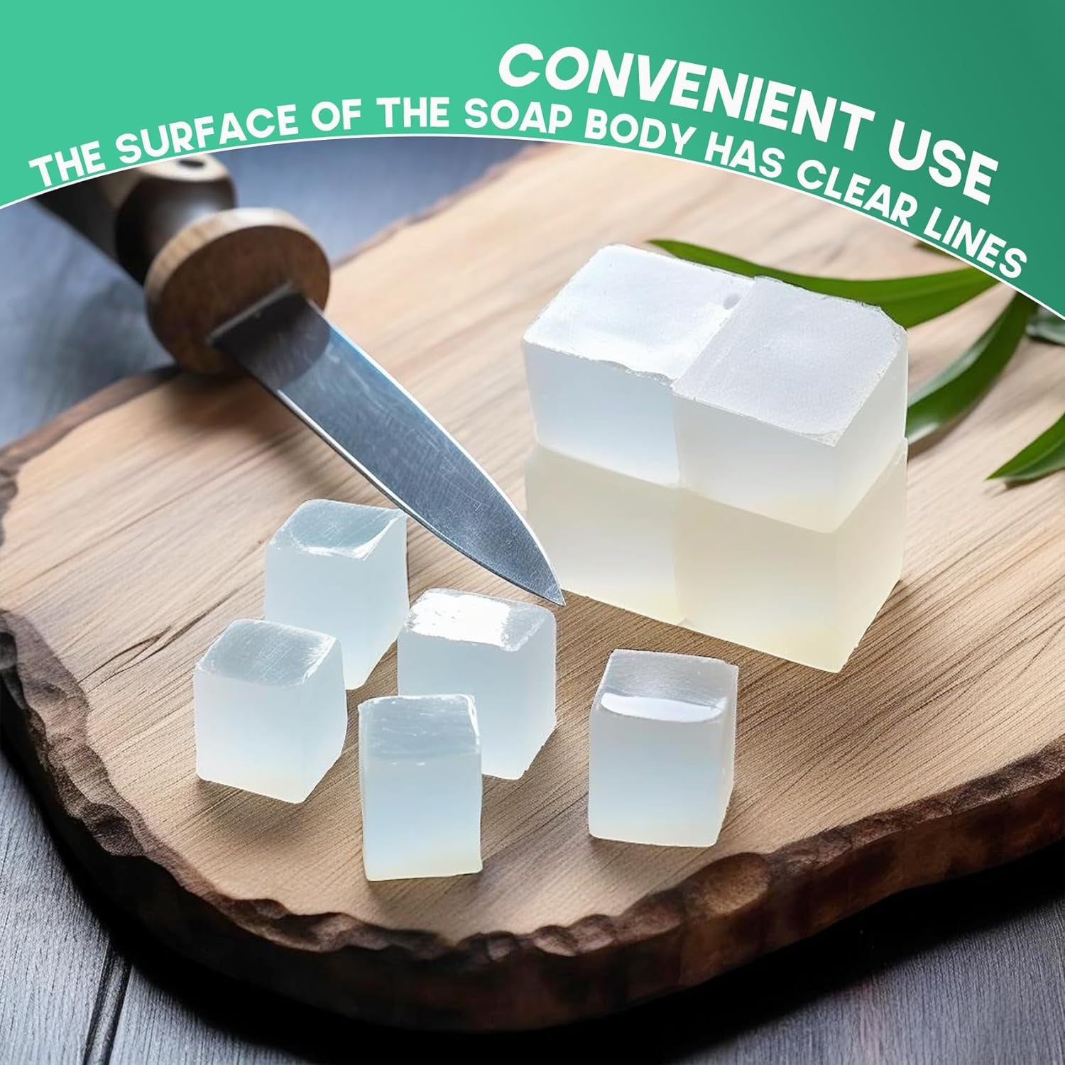 4LB Unscented Glycerin Soap Base DIY Handmade Soap Moisturizing Melt and Pour Soap Base for Crafting, Vegetable Glycerin &amp; Coconut Oil, Easy to Cut (White,4Lb)