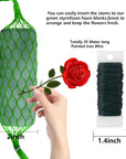 14 Piece Floral Foam Garland for Flowers,9.2Ft Flower Sponge Blocks Kit,Absorption Flower Holder Arch Door,Floral Craft Dry Foam Bricks,Green Floral Foam Arrangement for Home Wedding Garden