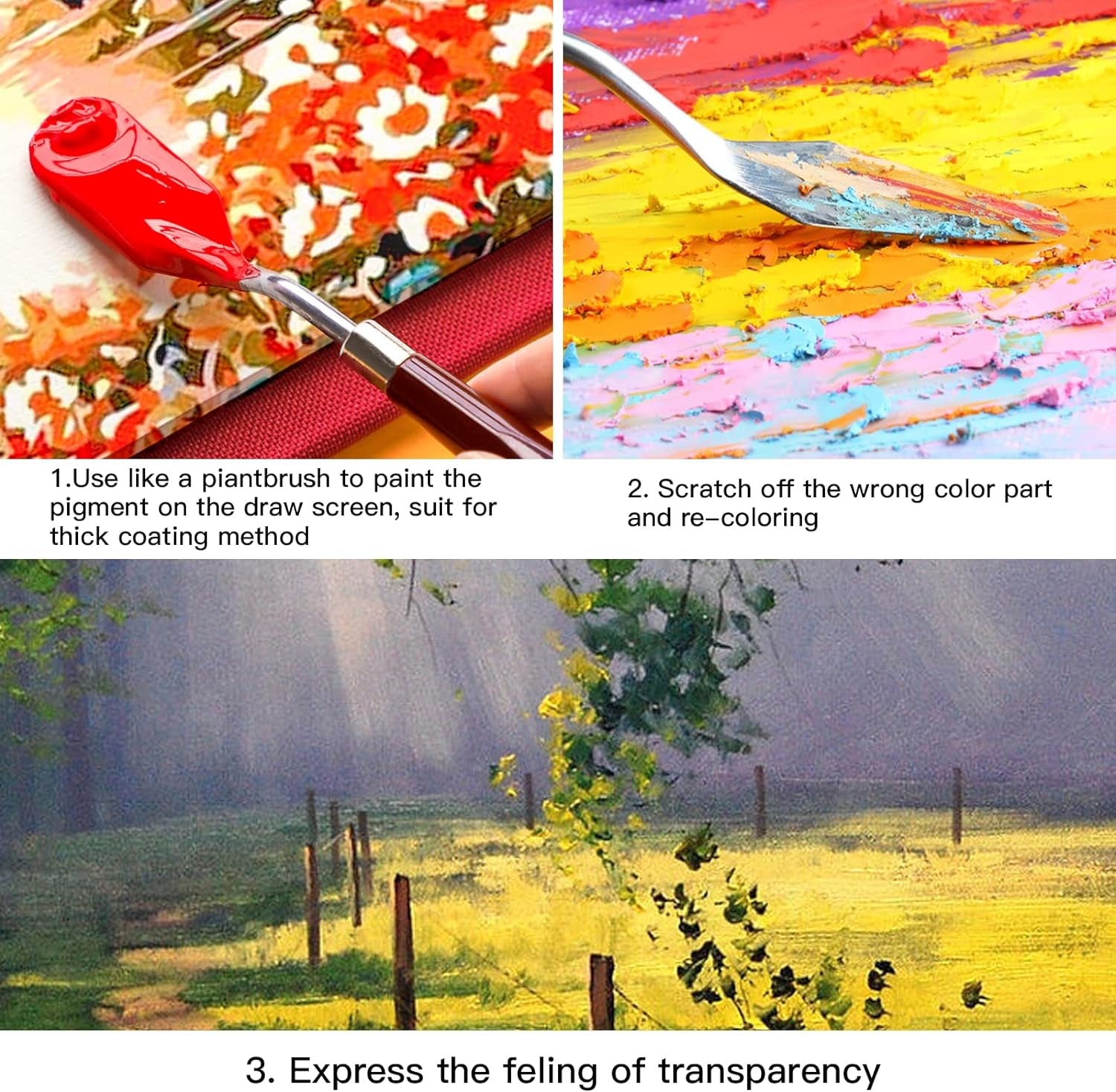 10PCS Palette Knife, Stainless Steel Painting Knife Set, Flexible Spatula Pallet Knife, Metal Artist Knives, Oil Painting Accessories Color Mixing Scraper for Oil, Canvas, Acrylic Painting by