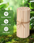 100 Pieces Wooden Dowel Rods Assorted Sizes Wooden Dowels 1/8, 3/16, 1/4, 5/16, 3/8 X 6 Inch Wood Craft Dowel Rods for Crafts and DIY