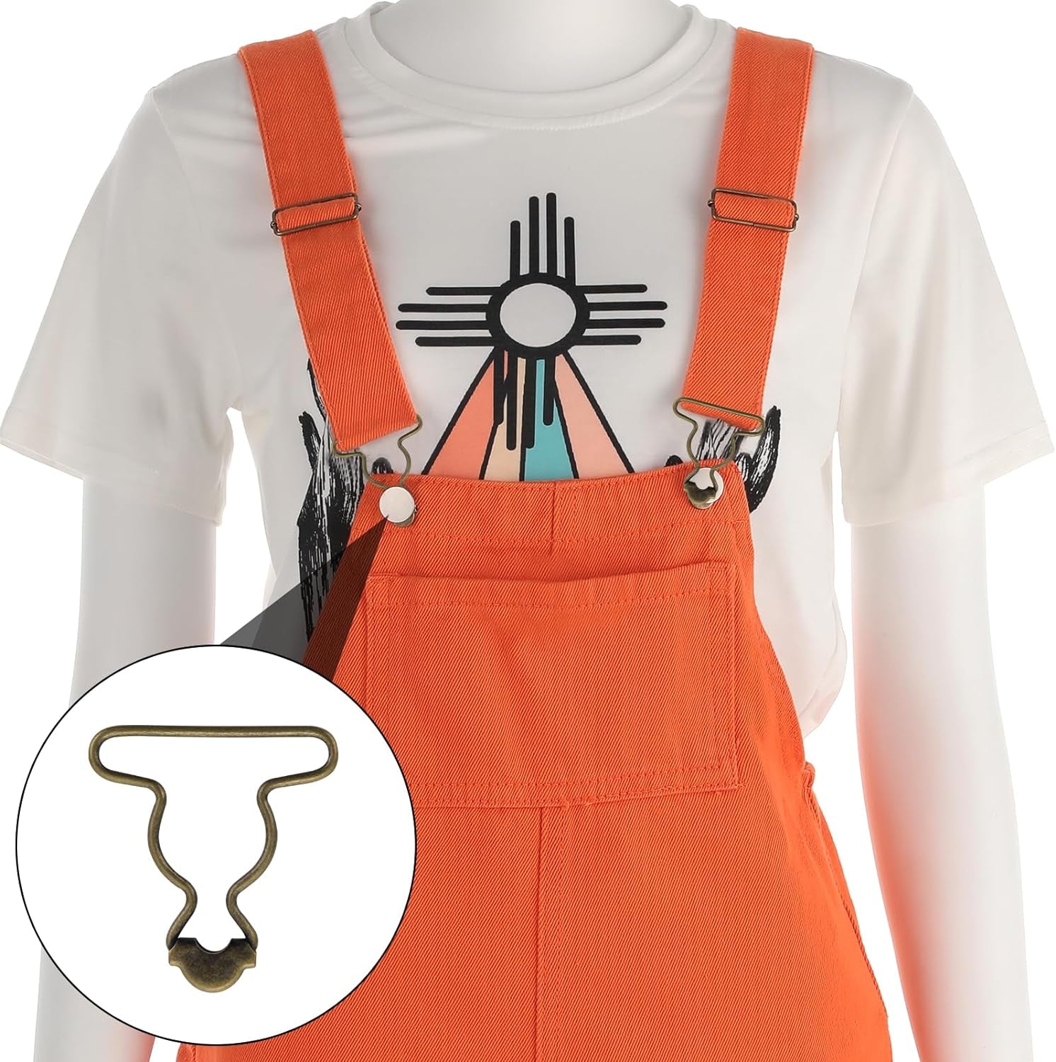 12Pcs Suspender Clips Dungaree Overall Buckles Matal Overall Clasp Replacement 1.5 Inch Overall Clips