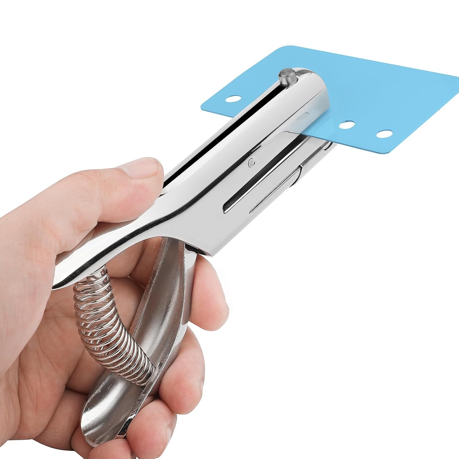 Hole Punch Slot Punch Badge Hole Punch for ID Cards,Hand Held,No Burrs Holes,One Slot Hole Puncher for ID Badges Hole Punch for Badge,Metal Hole Punch for ID Cards,Badge Holes,15Mm X 3Mm Hole