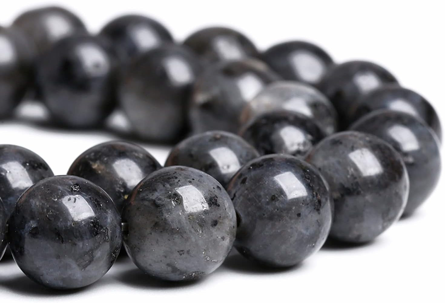6MM 60PCS Natural Stone Black Labradorite Beads for Jewelry Making DIY Bracelet