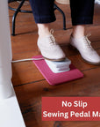 Sewing Machine Pedal Mat | No Slip Rubber Keeps Pedal in Place | Sewing Accessory | 7” X 10”