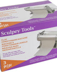 Tools Clay Conditioning Pasta Machine, Polymer Oven-Bake Clay Tool, 9 Thickness Settings, Includes Clamp and Hand Crank, Great for All Skill Levels and Craft Projects