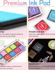 20 Colors Washable Ink Pads for Kids Rubber Stamps, Fingerprint Crafts Stamp Pad for Kids, Paper, Scrapbook, Fabric, Wood (Pack of 20)