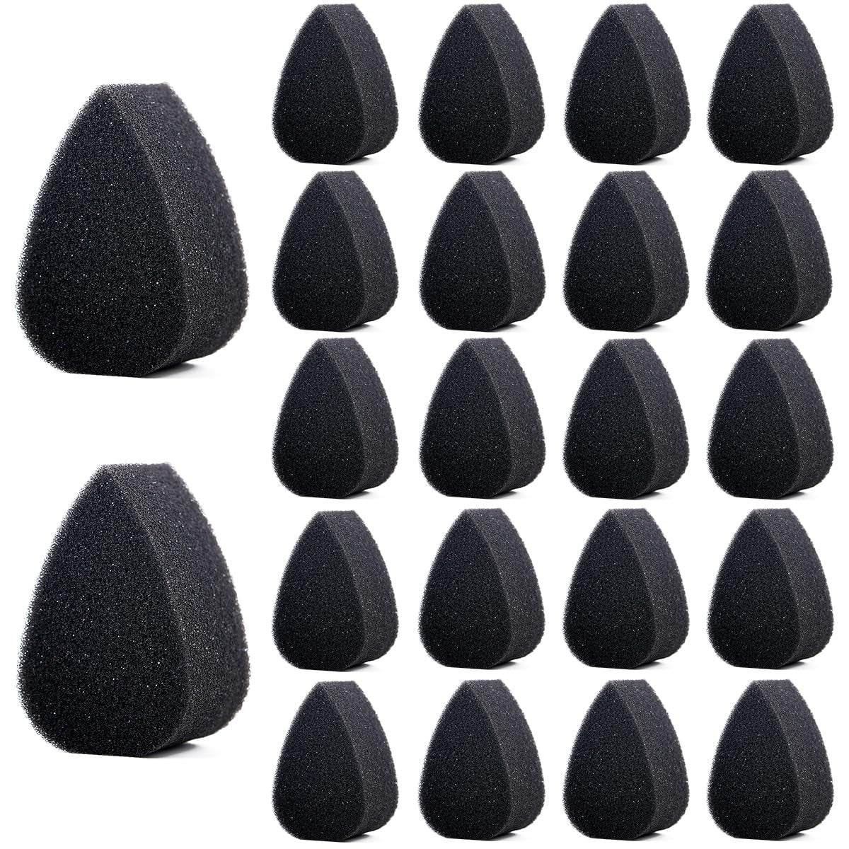 Face Paint Sponges Face Painting Black Sponges Petals High Density for Art Work and Body Paint (10 Petals + 10 Half Moon)