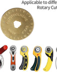 Titanium Coated Rotary Cutter Blades 45Mm 10 Pack Replacement Blades Quilting Scrapbooking Sewing Arts Crafts,Sharp and Durable