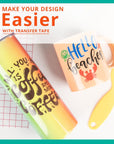 Vinyl Transfer Tape, Medium Tack, Red Grid, 12" X 12 FT, for Cricut Signs, Stickers, Decals, Walls, Doors & Windows