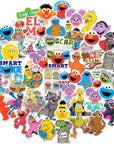 Sesame Street Sticker Pack Die Cut Vinyl Large Deluxe Stickers Variety Pack - Laptop, Water Bottle, Scrapbooking, Tablet, Skateboard, Indoor/Outdoor - Set of 50