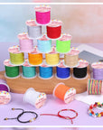 Nylon String for Bracelets,  20 Rolls Chinese Knotting Cord Nylon Beading Thread for Kumihimo, Braided Bracelets, Beading, Necklaces, Macrame Craft, Wind Chime, Jewelry Making