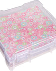6912AB Essentials One-Compartment 12" X 12" Box, Art & Craft Organizer, [1] Plastic Storage Case, Clear, 14.125" X 13.625" X 3"