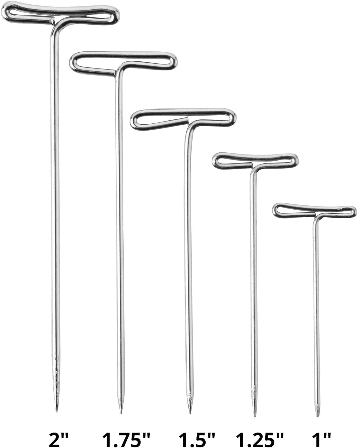 - T Pins, 220 Pack, Assorted Sizes, T-Pins, T Pins for Blocking Knitting, Wig Pins, T Pins for Wigs, Wig Pins for Foam Head, T Pins for Sewing, Wig T Pins, Blocking Pins, T Pins for Office Wall