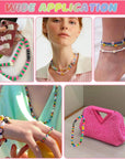 Bead Bracelet Making Kit, Friendship Bracelets Making Beads Kit, Pony Beads Charms Beads Clay Flower Letter Beads for Jewelry Making Kit, DIY Arts and Crafts Gifts for Girls Age 6 7 8 9 10-12