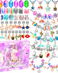 130 Pcs Charm Bracelet Making Kit, Jewelry Toy for Girl Age 8-12 Beads Craft Set for 5 6 7 8 9 10 11 12 Year Old Teenage Birthday Gift
