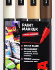 Uni POSCA - PC-3M Art Paint Markers - Set of 4 - in Plastic Wallet - Warm Neutrals Tones