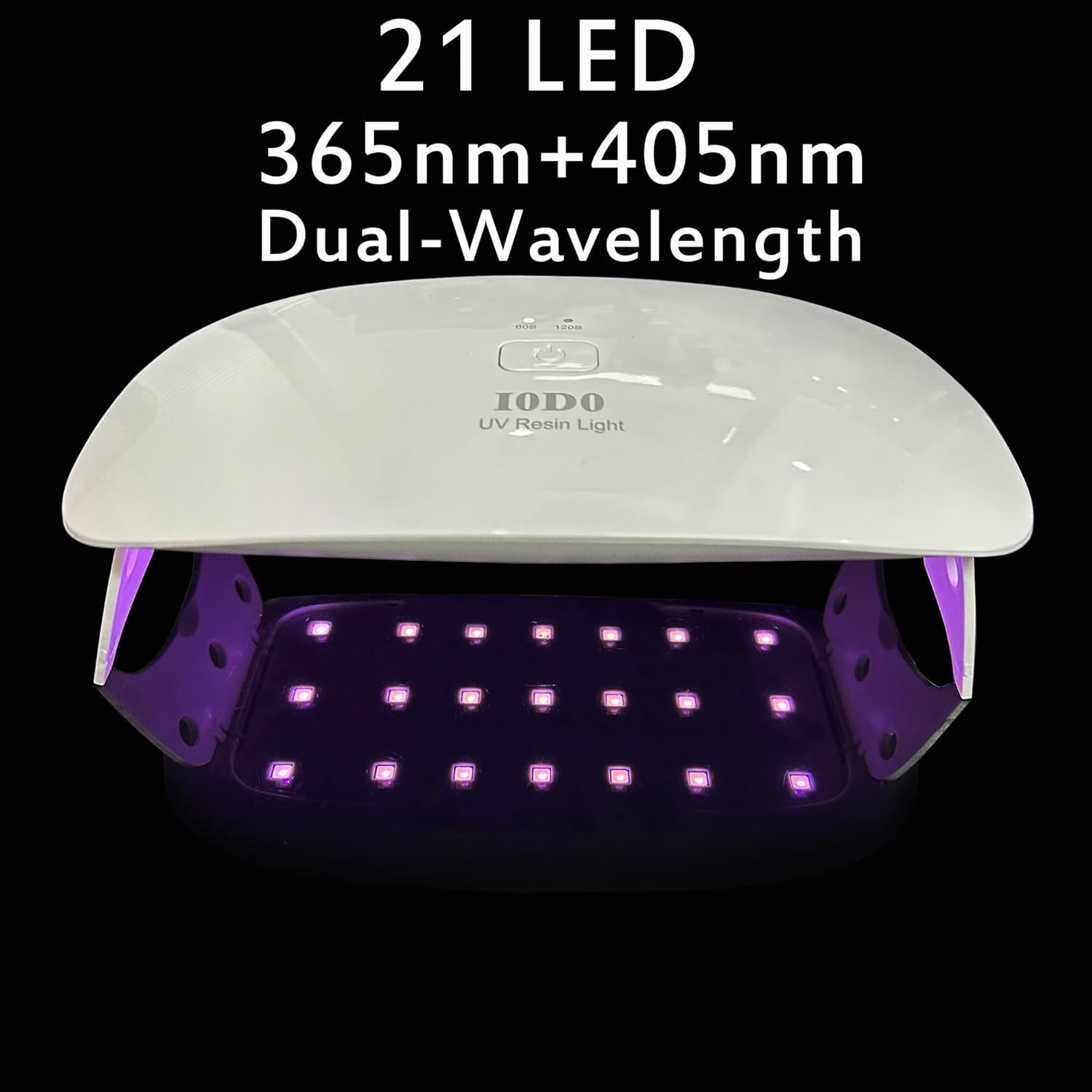 Rechargeable UV Resin Light Curing for Epoxy Crafts 21 LED UV Light for Resin,Glue,3D Printer UV Resin Lamp 365Nm+405Nm (UV Resin Light Rechargeable)