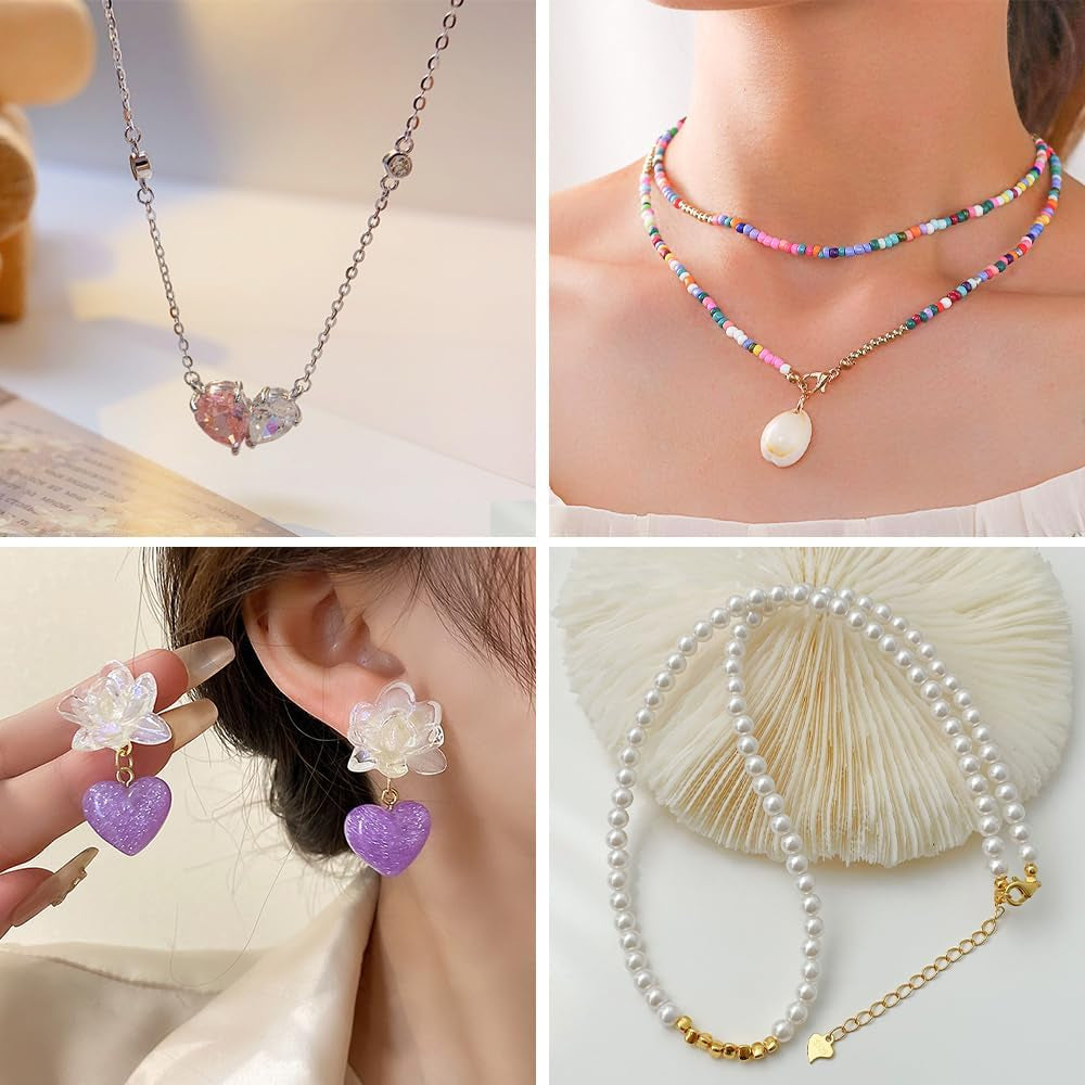 Jump Rings for Jewelry Making 2143Pcs Open Jump Rings and Lobster Clasps Necklace Bracelet Jewelry Repair Kit with Pliers Tweezers Jump Ring Opener