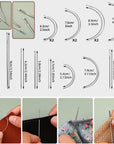 Upholstery Repair Kit, 48Pcs Leather Sewing Kit with Upholstery Thread, Sewing Awl, Seam Ripper, Needles, Thimble Leather Stitching Kit for Carseat Carpet Shoes Backpack Repair DIY Crafting